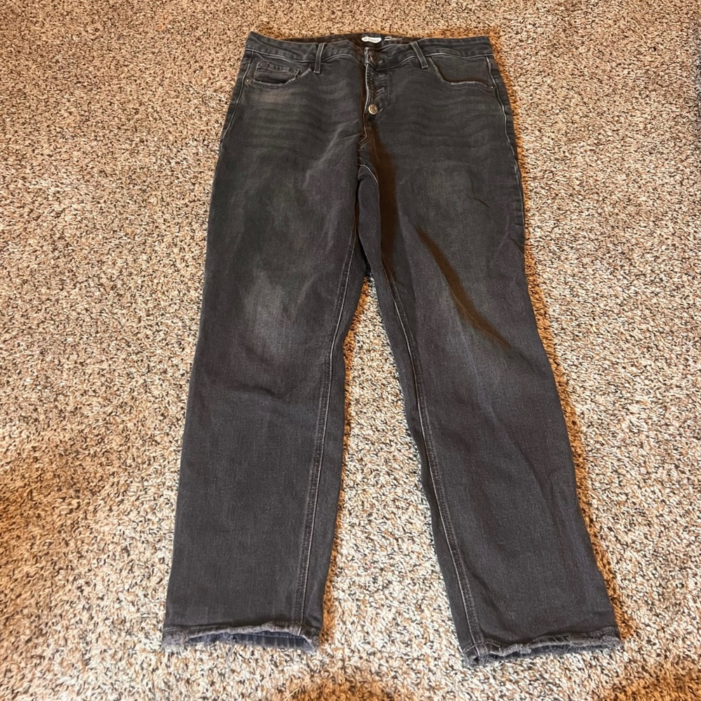 Old Navy Power Straight‎ High Rise Black Wash Denim Jeans - Women's Size 12